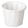 Squat Paper Portion Cup Pleated .5oz White 250 Sleeve 20 Sleeve Carton