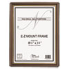 EZ Mount Document Frame with Trim Accent Plastic 8 1 2 x 11 Walnut Gold