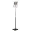 Sherpa Infobase Sign Stand Acrylic Metal 40 quot; 60 quot; High Gray