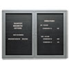 Enclosed Magnetic Directory 48 x 36 Black Surface Graphite Aluminum Frame