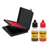 Two Color Stamp Pad with Ink Refill 2 3 8 x 4 Red Black