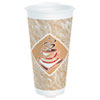 Cafe G Foam Hot Cold Cups 20 oz Brown Red White 20 Pack