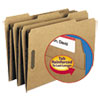 Top Tab Fastener Folders, 1/3-Cut Tabs: Assorted, 2 Fasteners, Legal Size, 11-pt Kraft Exterior, 50/Box