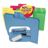 Erasable SuperTab File Folders Letter Assorted Colors 24 Set