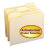 Antimicrobial One Ply File Folders 1 3 Cut Top Tab Letter Manila 100 Box
