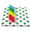 Green Dot Designer Pop Up Page Flag Dispenser 4 Pads of 35 Flags Each