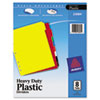 Write On Tab Plastic Dividers w White Labels 8 Tab Letter
