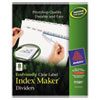 Index Maker EcoFriendly Print and Apply Clear Label Dividers with White Tabs, 8-Tab, 11 x 8.5, White, 5 Sets