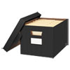 STOR FILE Decorative Storage Box Letter Legal Black Gray 4 Carton