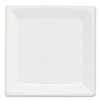 Milan Plastic Dinnerware Plate 5.375 quot; sq Plastic White 12 Pack