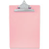 Recycled Plastic Clipboard with Ruler Edge 1 quot; Clip Cap 8 1 2 x 12 Sheets Pink