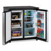 5.5 CF Side by Side Refrigerator Freezer Black Stainless Steel