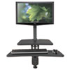 Up Rite Desk Mounted Sit Stand Workstation Single 27 1 8 x 30 x 42 Dark Gray
