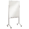 Clarity Glass Mobile Presentation Easel 36 x 48 x 72 Glass Steel