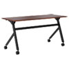 Multipurpose Table Flip Base Table 60w x 24d x 29 3 8h Chestnut