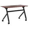 Multipurpose Table Flip Base Table 48w x 24d x 29 3 8h Chestnut