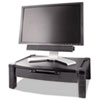 Wide Two Level Stand with Drawer Height Adjustable 20 x 13 1 4 Black