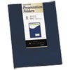 One Pocket Presentation Folders 8 1 2 x 11 Navy 8 Pack