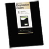 One Pocket Presentation Folders 8 1 2 x 11 Black 8 Pack