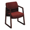 2400 Series Guest Arm Chair, Mahogany Finish, Burgundy Fabric