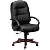 2190 Pillow-Soft Wood Series Executive High-Back Chair, Mahogany