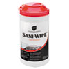 Sani-Wipe Sanitizing Wipes, 7 3/4"" x 10 1/2", White, 100/Can, 6