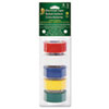 Electrical Tape 3 4 quot; x 12 ft 1 quot; Core Assorted 5 Pack