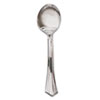 Heavyweight Plastic Soup Spoons Silver 5 3 4 in. Reflections Design 600 Case