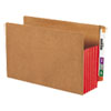 Redrope Drop-Front End Tab File Pockets, Fully Lined 6.5" High Gussets, 5.25" Expansion, Legal Size, Redrope/Red, 10/Box