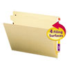 Manila End Tab Classification Folders, 1 Divider, Letter Size, Manila, 10/Box