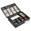 Hercules Cash Box Keylock Coin and Cash 11 7 8 x 9 1 2 x 3 3 4 Charcoal Gray