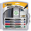 Low Odor and Bold Writing Dry Erase Marker Kit Bullet Tip Assorted 4 Pack