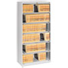Fixed Shelf Enclosed-Format Lateral File for End-Tab Folders, 6 Legal/Letter File Shelves, Light Gray, 36" x 16.5" x 75.25"