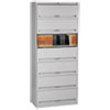 Fixed Shelf Enclosed-Format Lateral File for End-Tab Folders, 7 Legal/Letter File Shelves, Light Gray, 36" x 16.5" x 87"