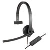 USB H570e Over-the-Head Wired Headset, Monaural, Black