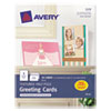 Textured Half Fold Greeting Cards Inkjet 5 1 2 x 8 1 2 Wht 30 Bx w Envelopes