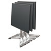 Bistro Folding Table Square 27 1 2w x 27 1 2d x 29h Black Brushed Steel