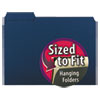 Interior File Folders 1 3 Cut Top Tab Letter Navy 100 Box