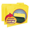 Interior File Folders 1 3 Cut Top Tab Letter Yellow 100 Box
