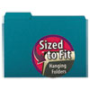 Interior File Folders 1 3 Cut Top Tab Letter Teal 100 Box