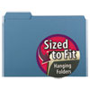 Interior File Folders 1 3 Cut Top Tab Letter Blue 100 Box