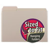 Interior File Folders 1 3 Cut Top Tab Letter Gray 100 Box
