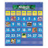 Monthly Calendar Pocket Chart 25 1 2 x 10 x 0.13 Blue Clear