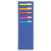 Pocket Charts File Organizer 14 quot; x 46 1 2 quot; Blue Plastic