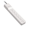 Surge Protector 6 Outlets 4 ft Cord 720 Joules White