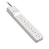 Surge Protector 6 Outlets 8 ft Cord 720 Joules White