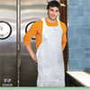 Poly Apron White 28 in. x 46 in. 100 Pack One Size Fits All 10 Pack Carton