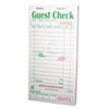 Guest Check Book 3 1 2 x 6 7 10 Green White 50 Book 50 Books Carton
