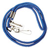 Rope Lanyard with Hook 36 quot; Nylon Blue