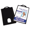 Sicurix Badge Card Holder 4 x 2 9 10 Black 25 Pack